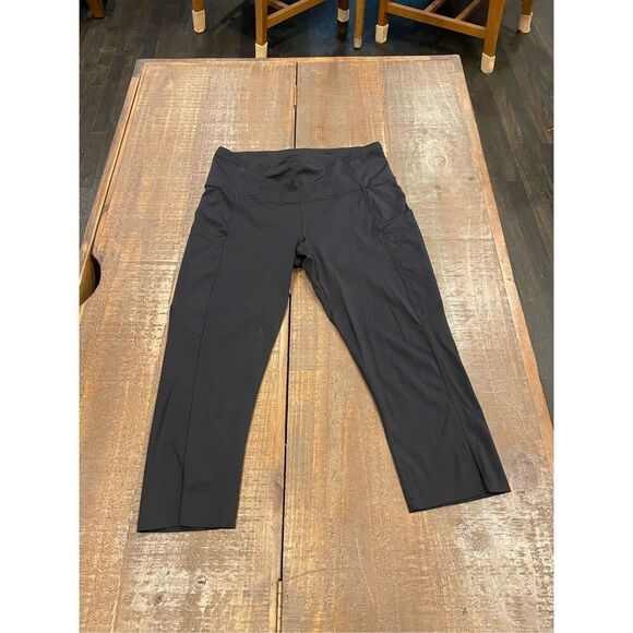 Lululemon Fast/Free Crop II 19" Black Size 8 - Picture 7 of 11